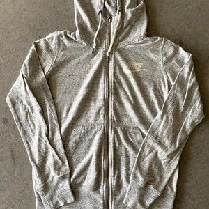 Grey Nike Zip-up Hoodie